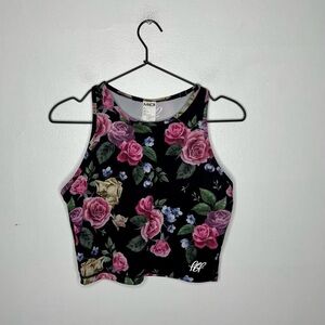 FBF Body Athletic Floral Tank Crop Top Athleisure Womens XL